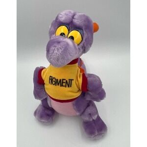 Vintage Disney EPCOT Figment Plush 12" Yellow Shirt Disneyland Walt Disney World